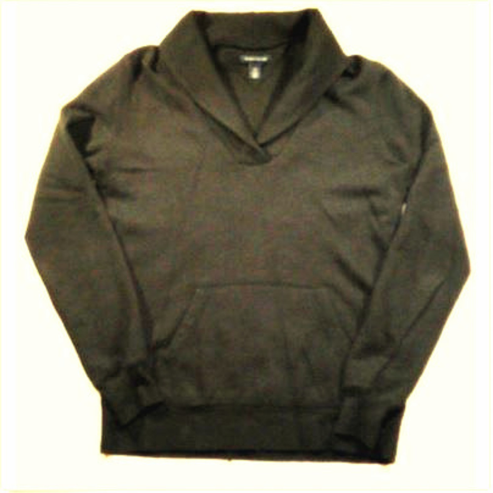 Tommy Hilfiger Black Collared Sweatshirt w Pouch